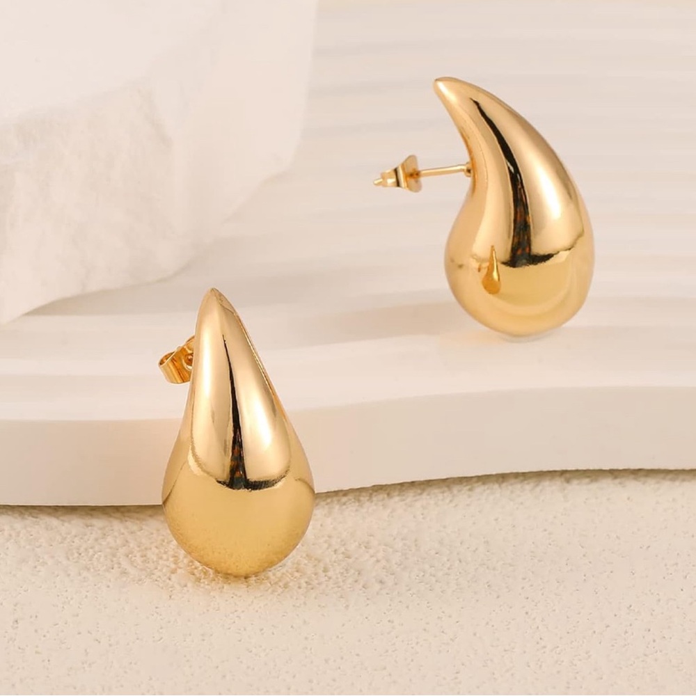 Raindrop Earrings- Gold - Picture 1 of 6